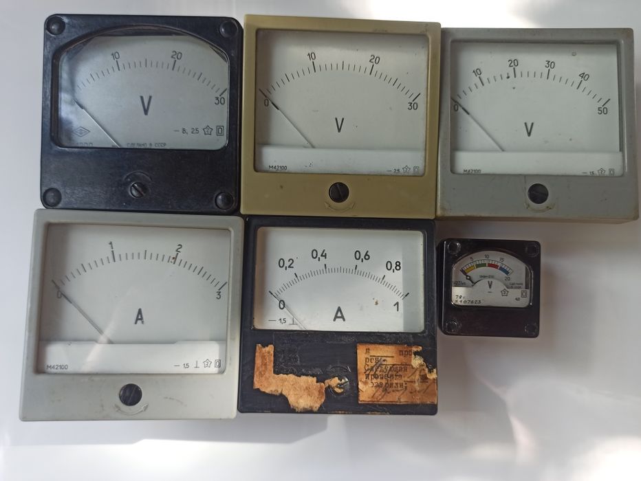 Вольтметр 20в 30в  50в Амперметр 1А 3А