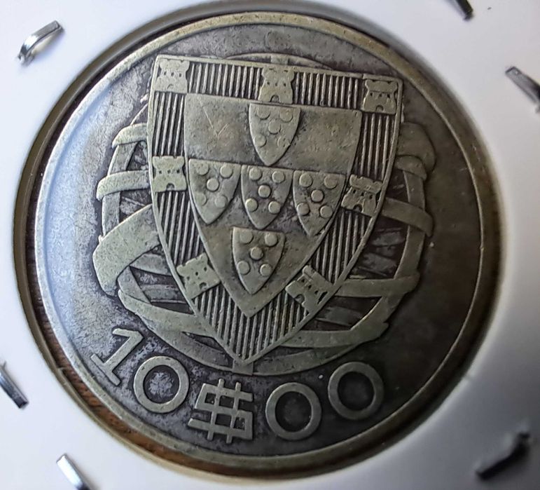 Moeda de 10$00 de 1934, em prata