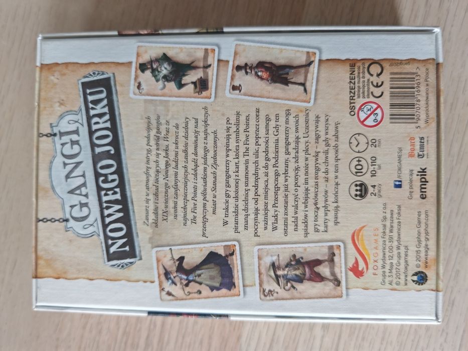 Gra karciana "Gangi Nowego Jorku"