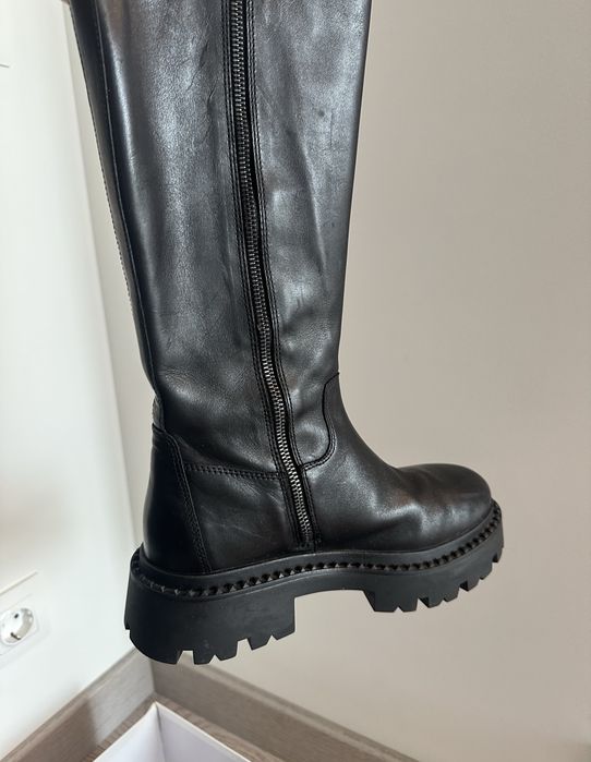 Шкіряні чоботи Ash (ботфорти)