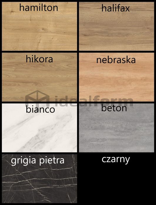 Stół rozkładany, okrągły, gruby blat, 20 kolorów.Ż.