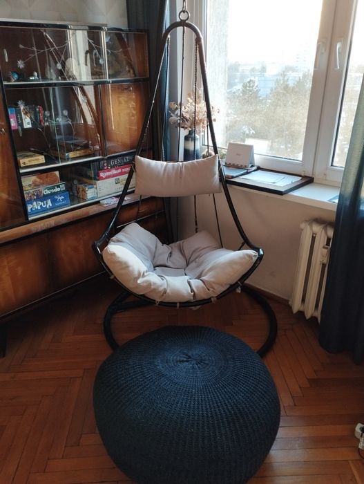 Duża pufa, podnóżek Ikea