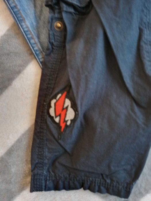 H&M, 2 x spodnie, dżinsy joggersy i cargo , roz. 110