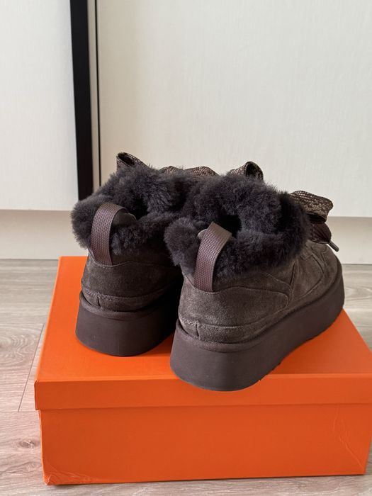 Замшевые ботинки Ugg Lowmel на меху/ Замшеві черевики на хутрі/ Hypnoz