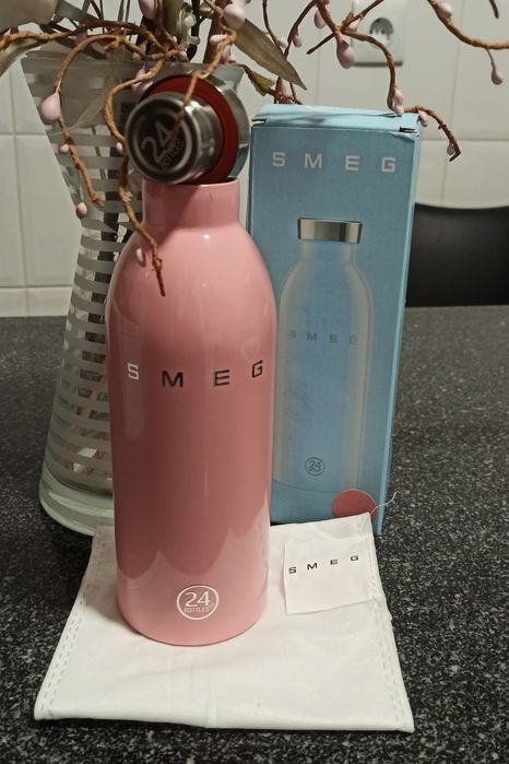 Smeg - Garrafa térmica / Mug - 500 ml - Rosa - Novo - 24h