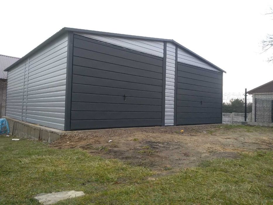 Garaż blaszany blaszak dwustanowiskowy 6x6 kolory PRODUCENT (116)