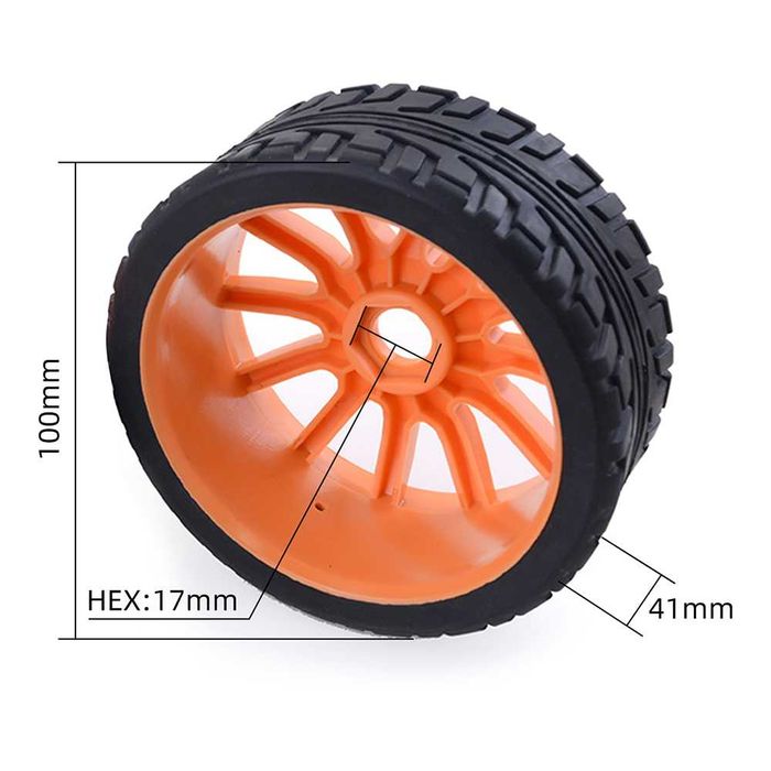 Koła do modeli RC buggy 1:8 na HEX 17mm średnica 100mm szer 41mm Nowe