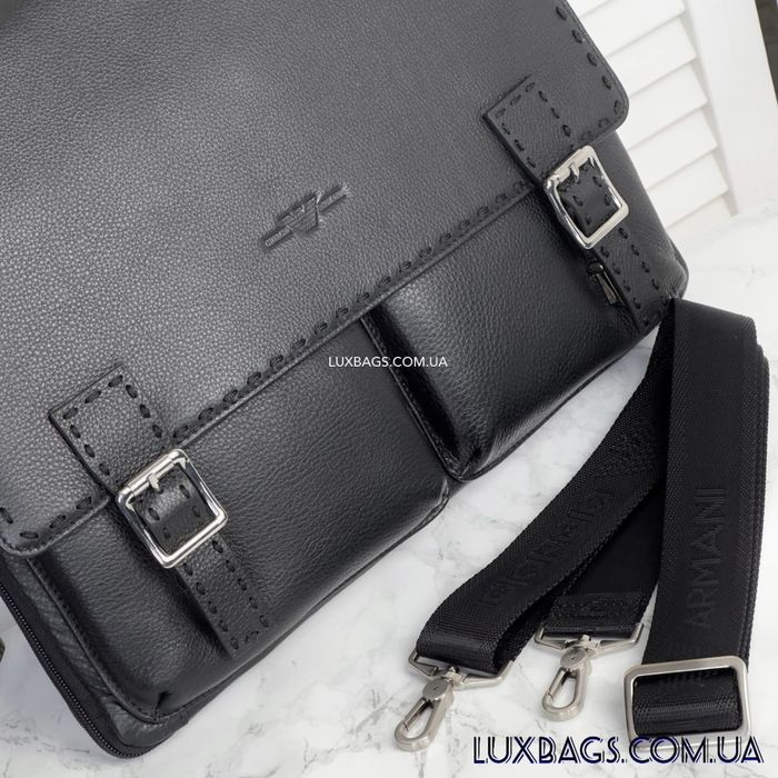 Мужской кожаная портфель Армани чоловічий шкіряний Armani