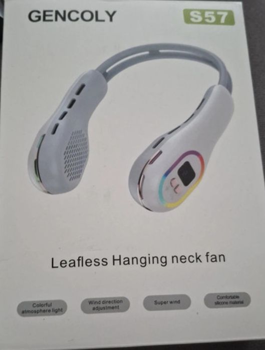 RGB Mini bezlistny wentylator kolorowa lampa