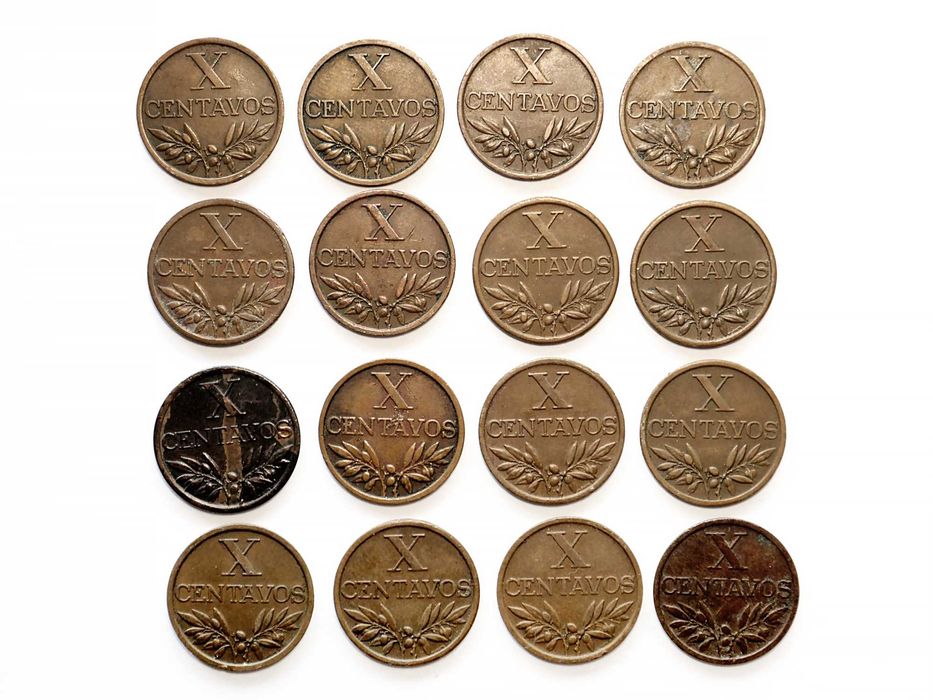 Lote de 16 Moedas 10 Centavos 1963