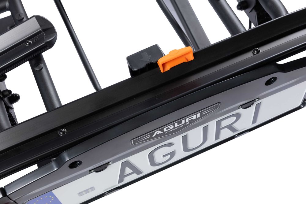 Bagażnik rowerowy platforma na hak Aguri Active Bike PRO 3 Black uchylany na 3 rowery 13PIN