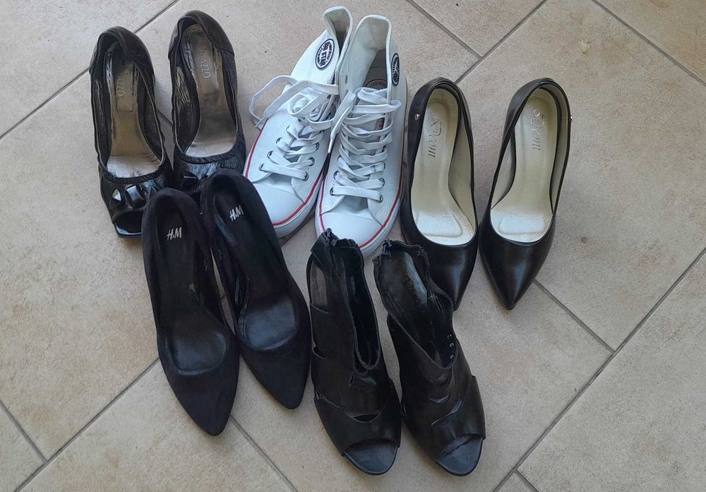 Buty Damskie 5 par cztery to roz. 37 i trampki 38