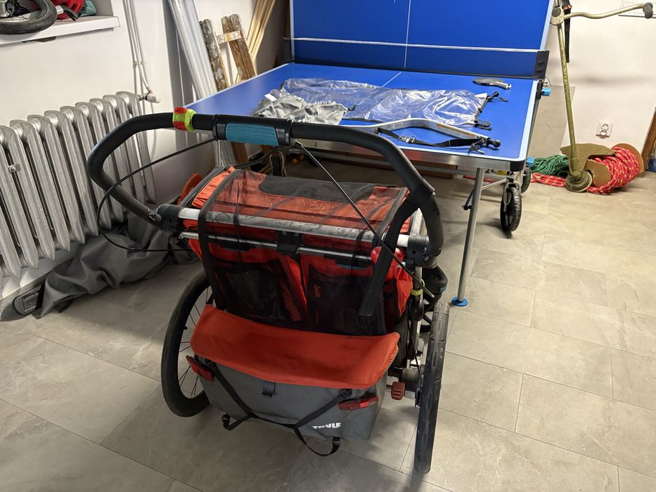 Thule chariot cross 2 przyczepka rowerowa czerwona dodatki
