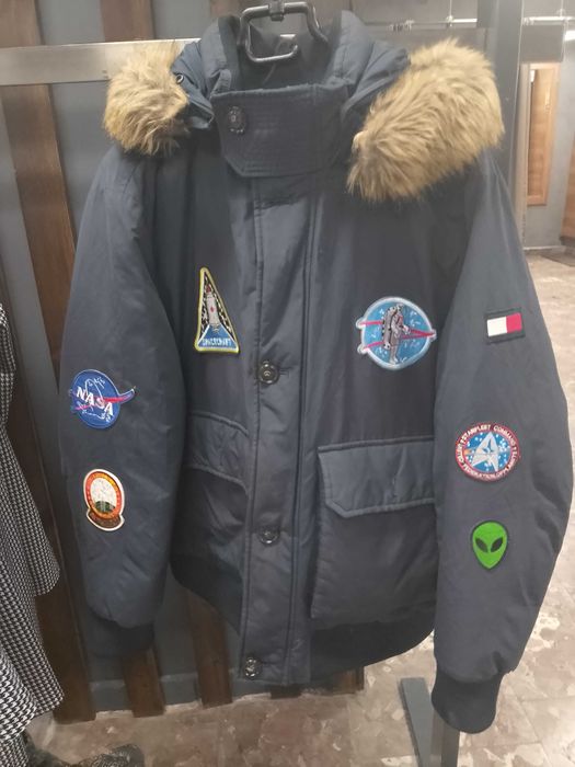 kurtka puchowa  pilotka Tommy Hiflinger XXL=pilotka -Super