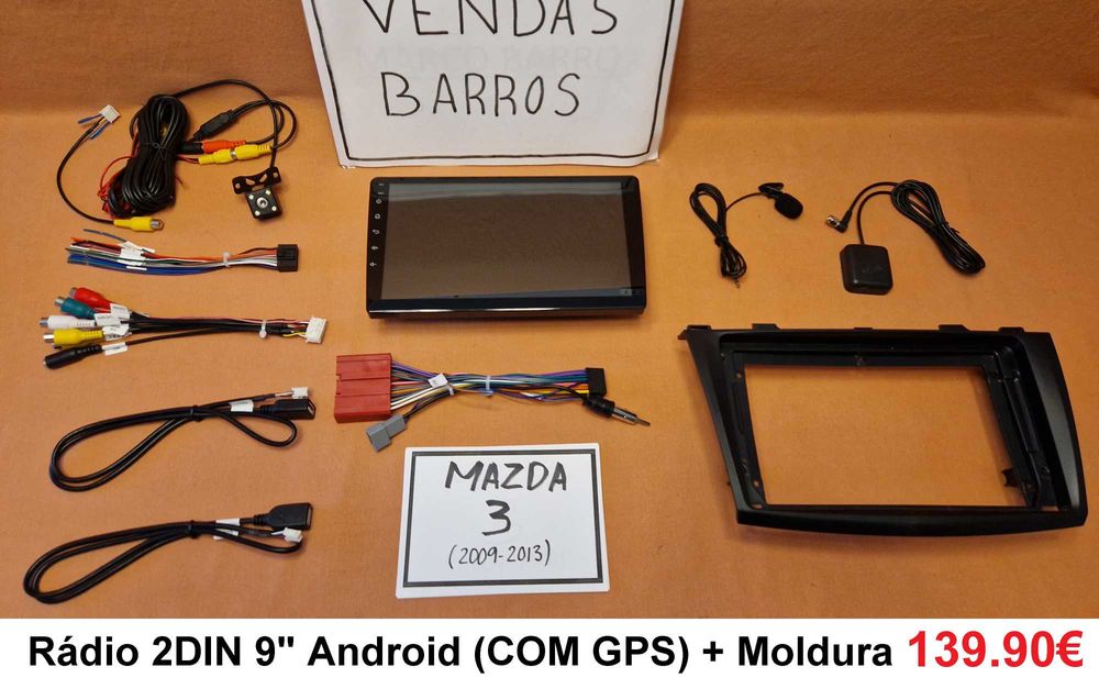 (NOVO) Rádio 2DIN • MAZDA 3 (2004 a 2013) • Android GPS [4+64GB]