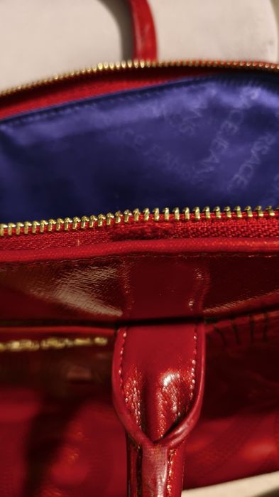 Torebka kolor ciemny czerwony Versace jeans