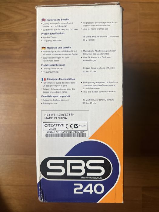 Colunas Creative SBS 240