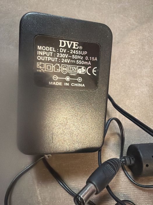 Zasilacz 24V, 550 mA DVE