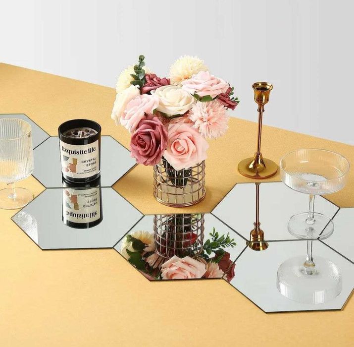 Дзеркала соты, 12 штук комплект 10х8.5х5 см Акрил