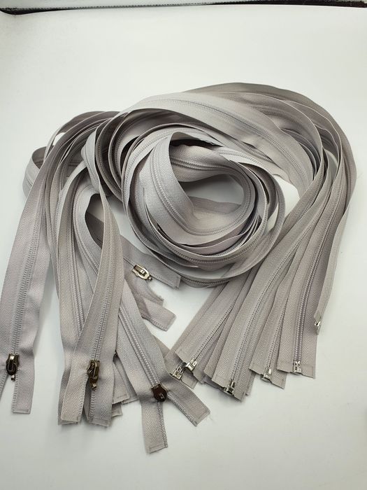 Zamek suwak zestaw 10 szt.-112 cm.popiel.Promocja