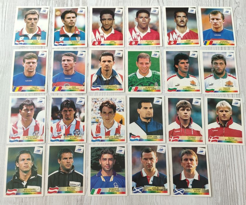 Naklejki Panini Mistrzostwa Świata Francja 1998