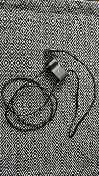 Baseus samochodowy kabel USB / USB C - HUB 2x