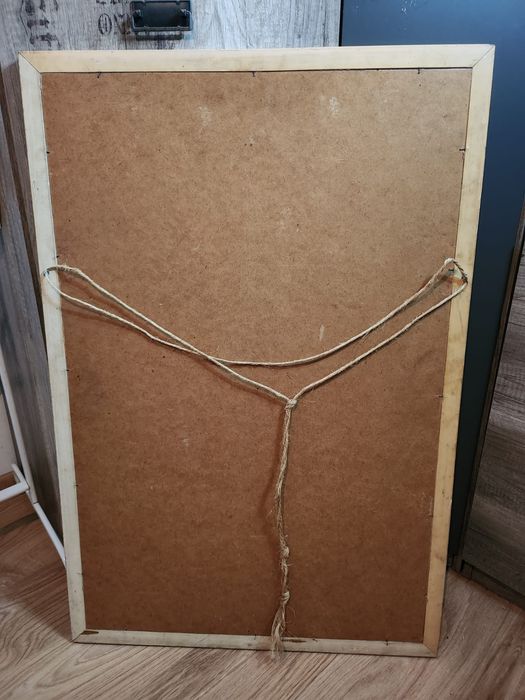 Obraz reprodukcja złota drewniana rama