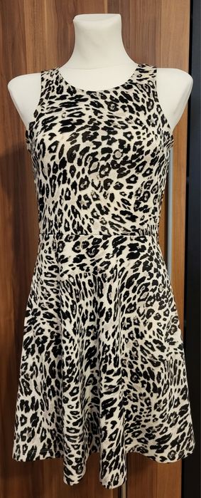 Sukienka krótka w panterkę H&M