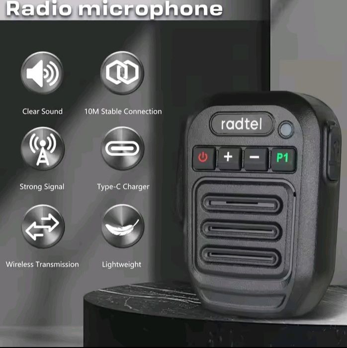 PTT Sem Fio Auto Falante Bluetooth para baofeng etc