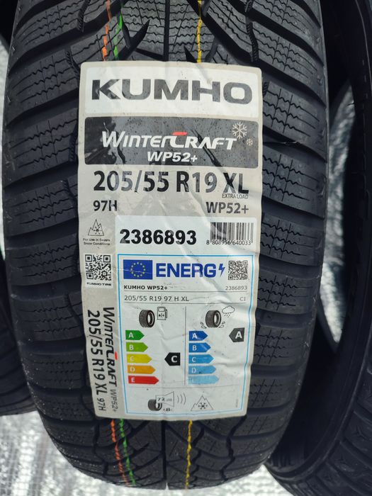 Komplet nowych opon Kumho WinterCraft WP52+ 205/55/19 97H XL