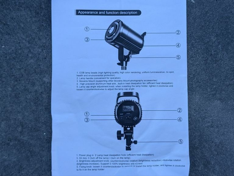 Студійне відеосвітло 5600K Andoer LM60W. Студийный видеосвет 5600K Andoer LM60W.