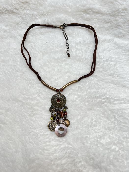 Naszyjnik vintage stary plemienny ręcznie robiony japonia 00s  13