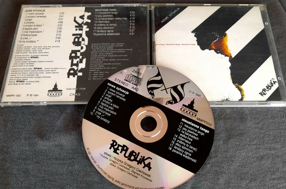 REPUBLIKA - Nowe Sytuacje - Nieustanne Tango pierwsze wydanie MMPP002 1991 rok unikat Grzegorz Ciechowski okazja