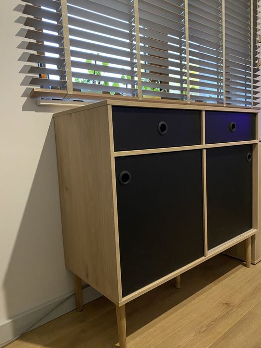 Komoda młodzieżowa Bonami jak Ikea jasny dąb + czarny