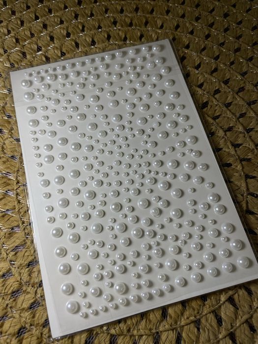 Перлини самоклеючі білі