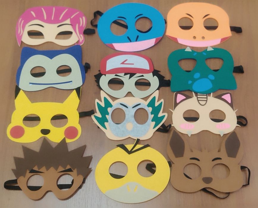 Набір з 10 масок з фетру (Лісові тваринки, Щенячий патруль) Paw patrol