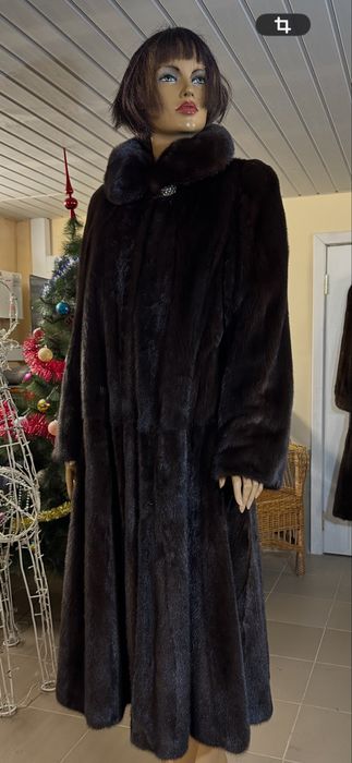 Рр 48-50. Норковая шуба в пол.  Плюшечка NAFA!