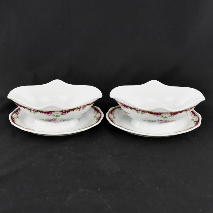 Par de molheiras Porcelana Alemã estilo Limoges