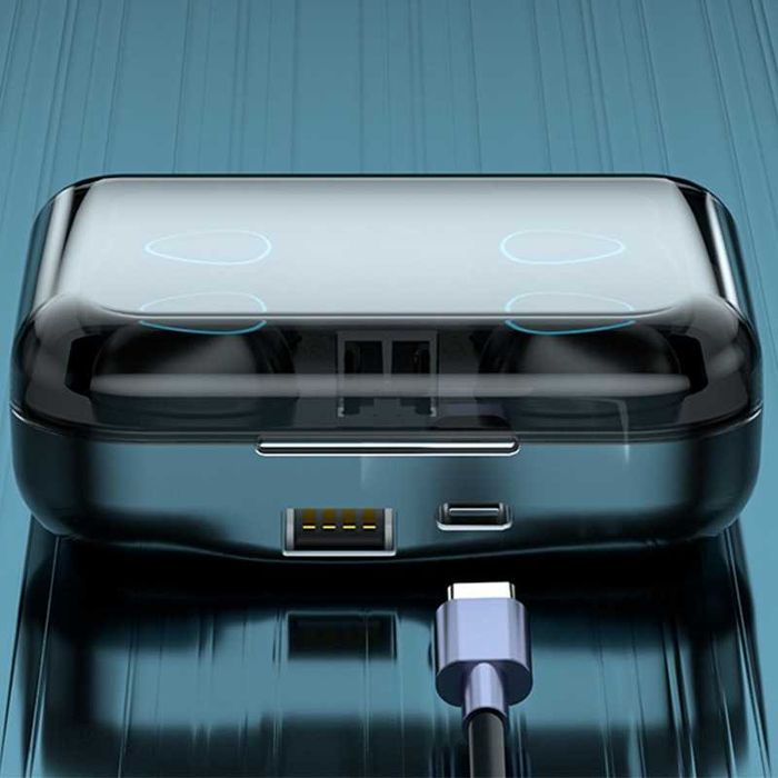 Auricular Bluetooth M22 Digital Indicator – 2 em 1: Ideal para Partilhar o Som