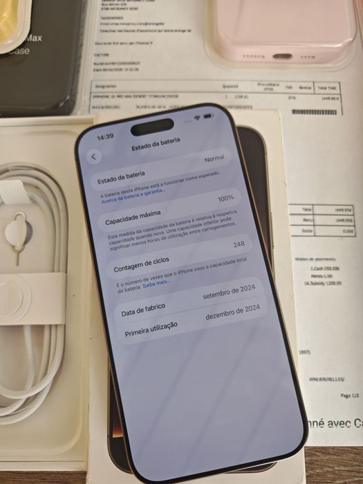 iPhone 16 Pro Max 256GB Sierra Titanium SemiNovo C/Garantia