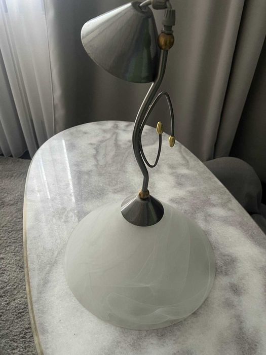 Lampa wisząca sufitowa żyrandol regulowana szklany klosz
