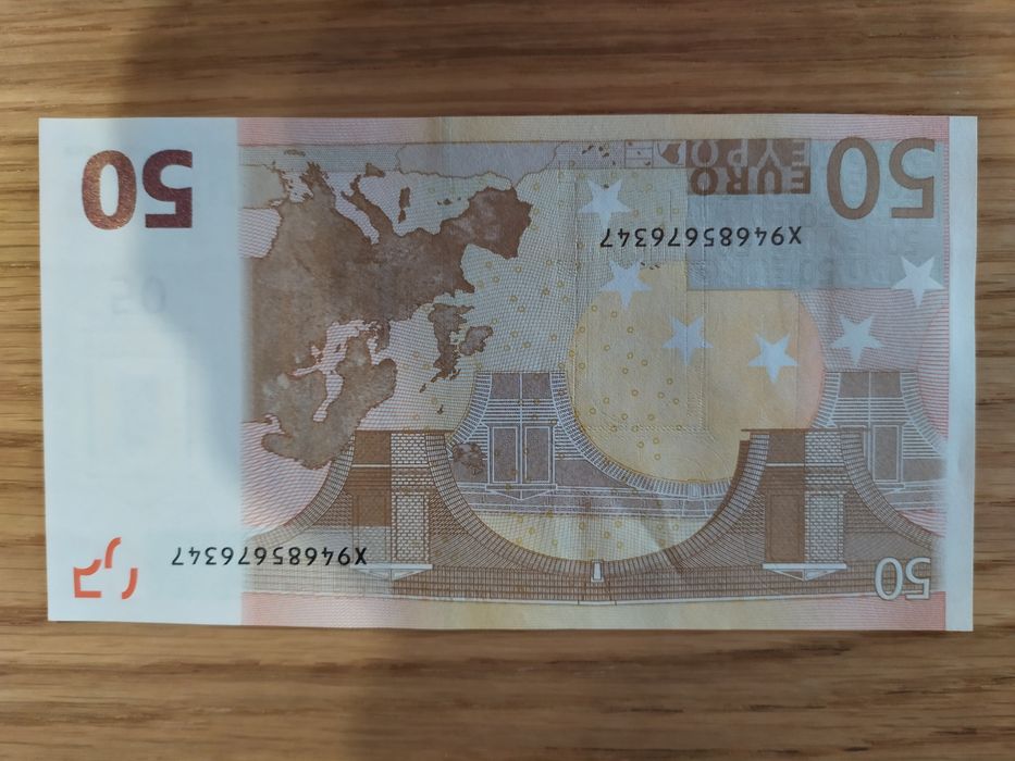 Banknot "kolekcjonerski" - 50 euro 2002 seria X - stan UNC/UNC-