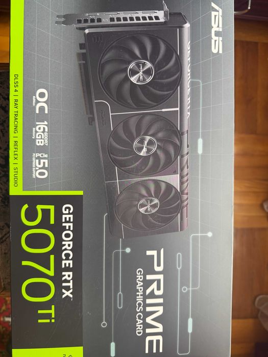 Видеокарта новая ASUS GeForce RTX 5070 Ti PRIME OC 16GB GDDR7 Гарантия