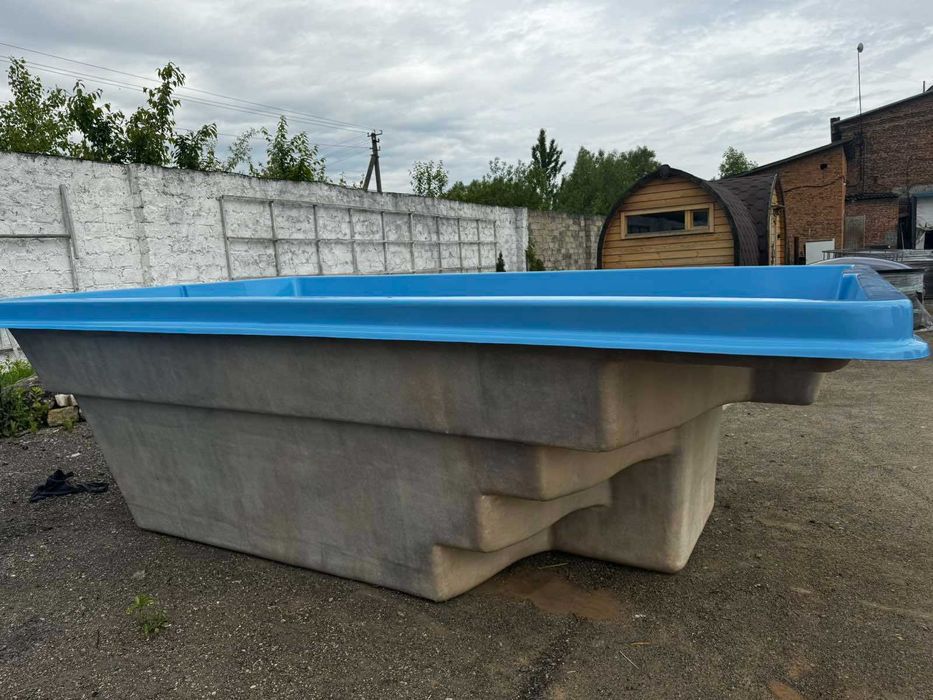 Басейн. Склопластикова чаша для басейну від виробника.