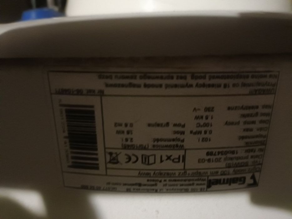 Sprzedam bojler elektryczny 100l.