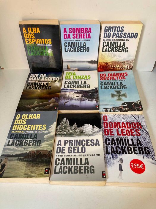 9 Livros de Camilla Läckberg (edições de bolso) (ctt registado incluido)
