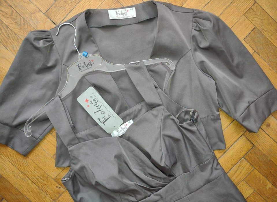 Piękny grafitowy komplet 42/44 wesele, komunia