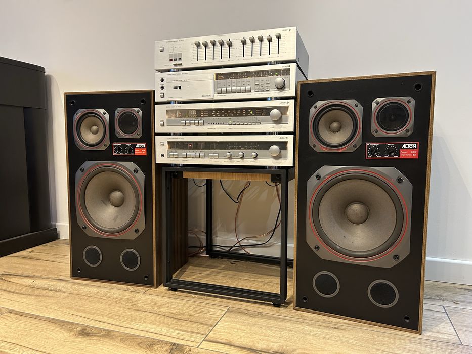Unikat!!! Zestaw Audio Stereo Wieża Unitra SSL-0422 Oraz Kolumny Tonsil Alton 80 Zachowane W Bardzo Dobrym Stanie