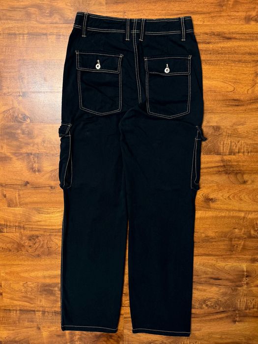 Proste spodnie szerokie cargo bojówki bawełniane cargo Bershka 34 XS