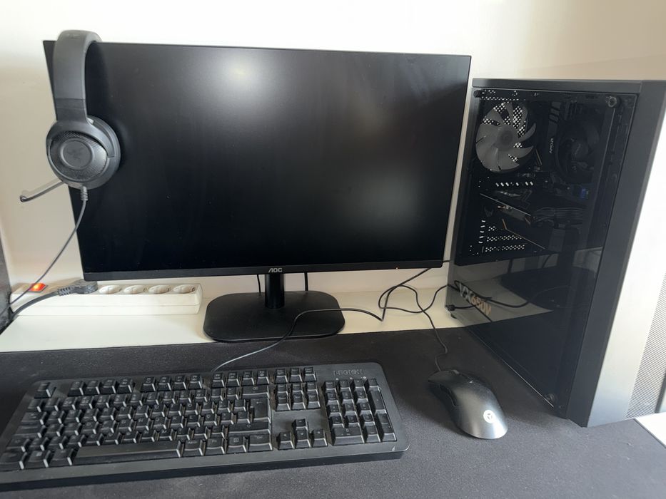 Setup Gaming Completo | Ryzen 5 3600 | GTX 1650 | Monitor 27" | Volante Ferrari + Pedais